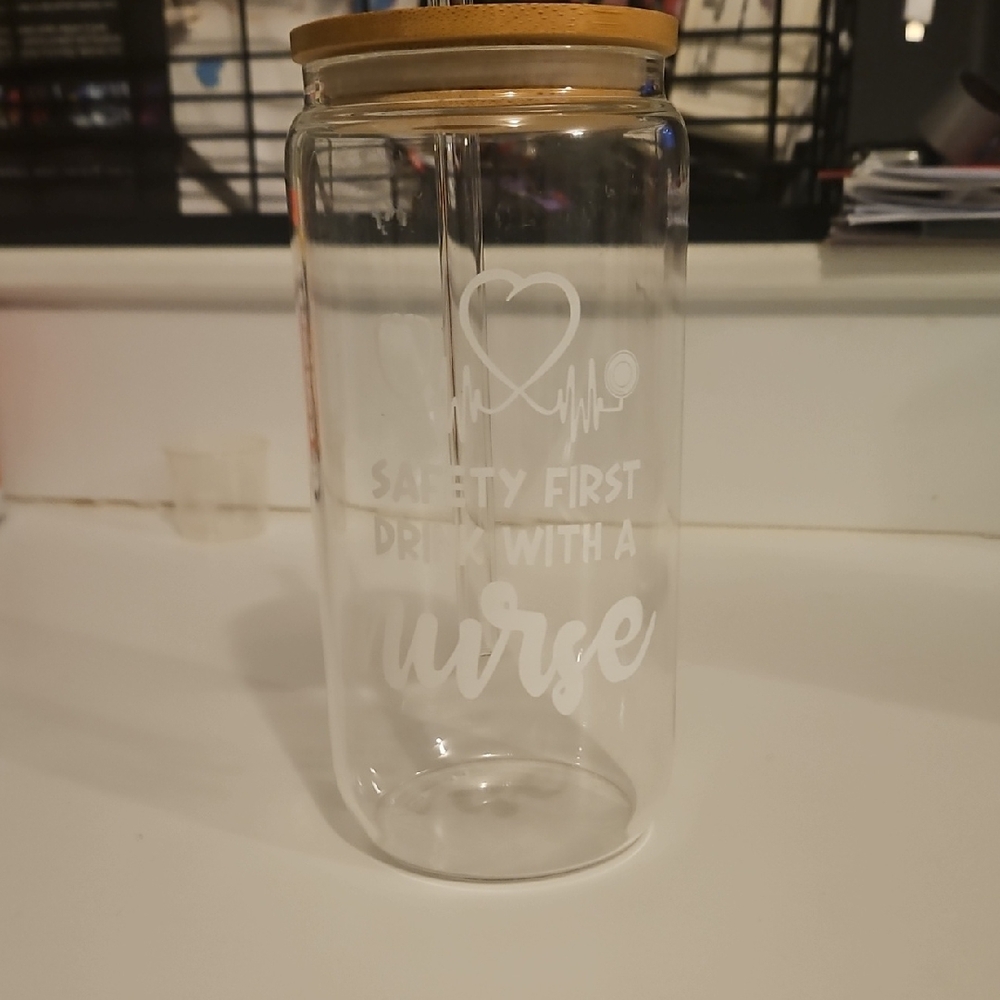Clear Glass Jar with Bamboo Lid